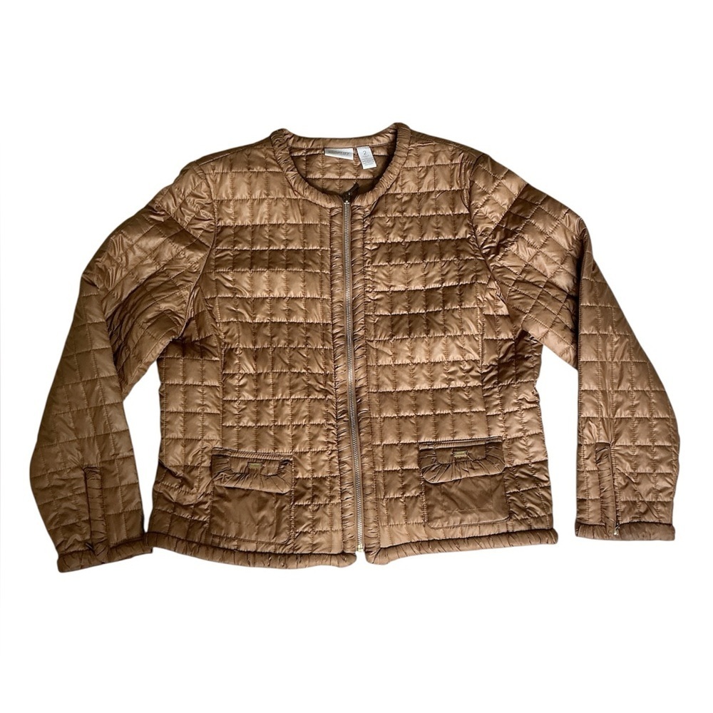 Zenergy Women's Quilted Brown Jacket